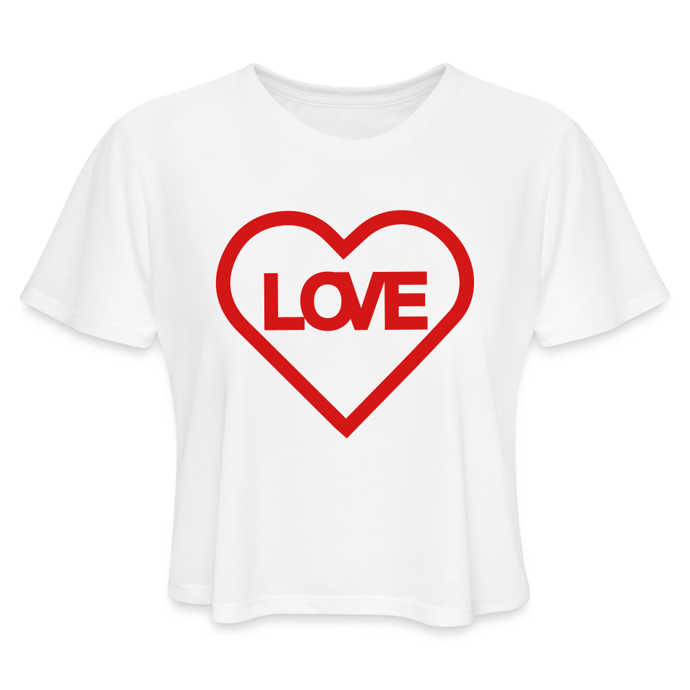 Love Women's Cropped T-Shirt - white