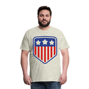 Men's Premium Patriot Tee - heather oatmeal