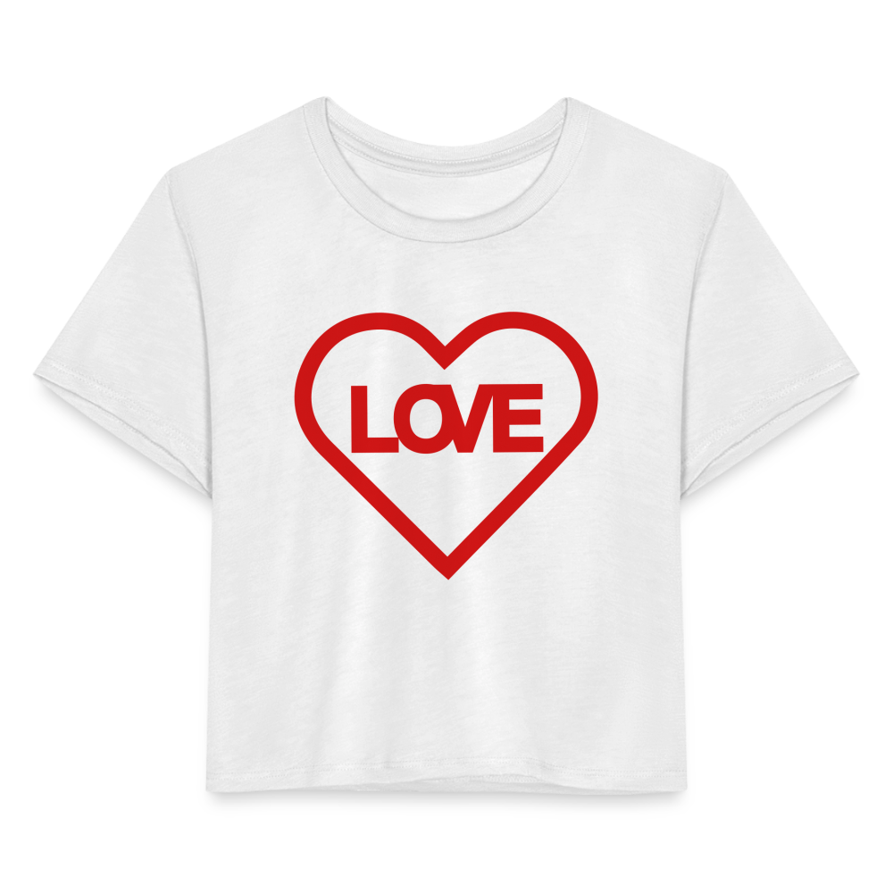 Love Women's Cropped T-Shirt - white