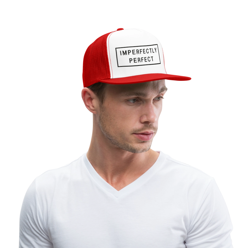 Imperfectly Trucker Hat - white/red
