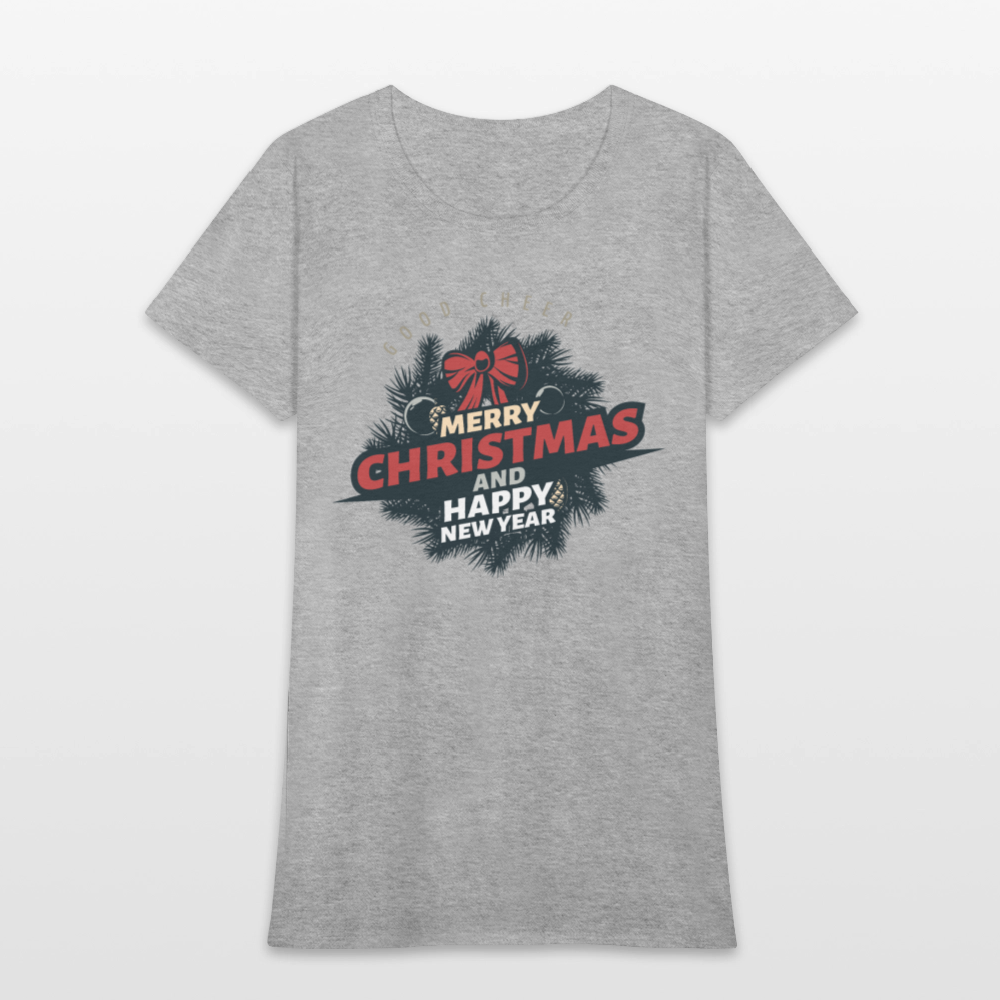 Merry Christmas & HNY Women's T-Shirt - heather gray