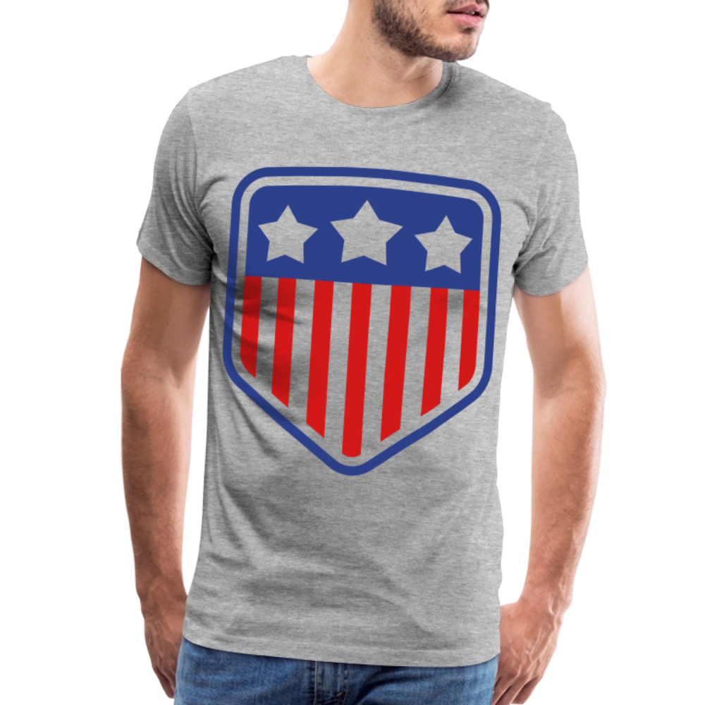 Men's Premium Patriot Tee - heather gray