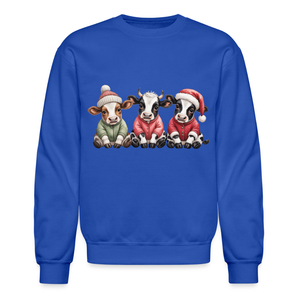Christmas Calves Crewneck Sweatshirt - royal blue