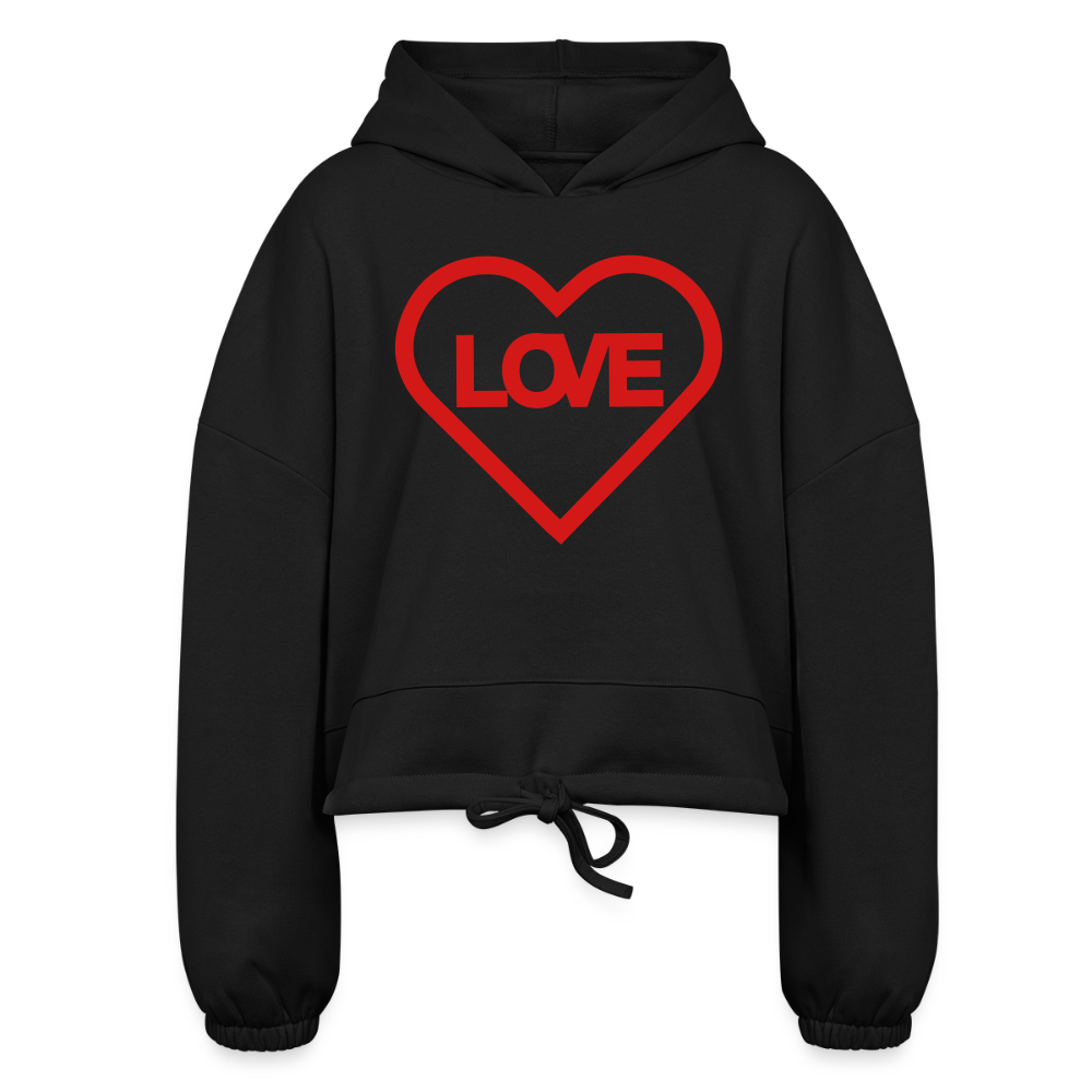 Love Women’s Cropped Hoodie - black
