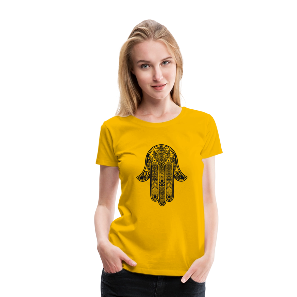 Hand of Fatimah Women’s Premium T-Shirt - sun yellow