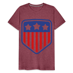 Men's Premium Patriot Tee - heather burgundy