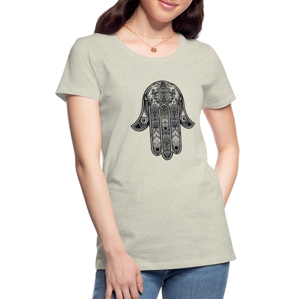 Hand of Fatimah Women’s Premium T-Shirt - heather oatmeal