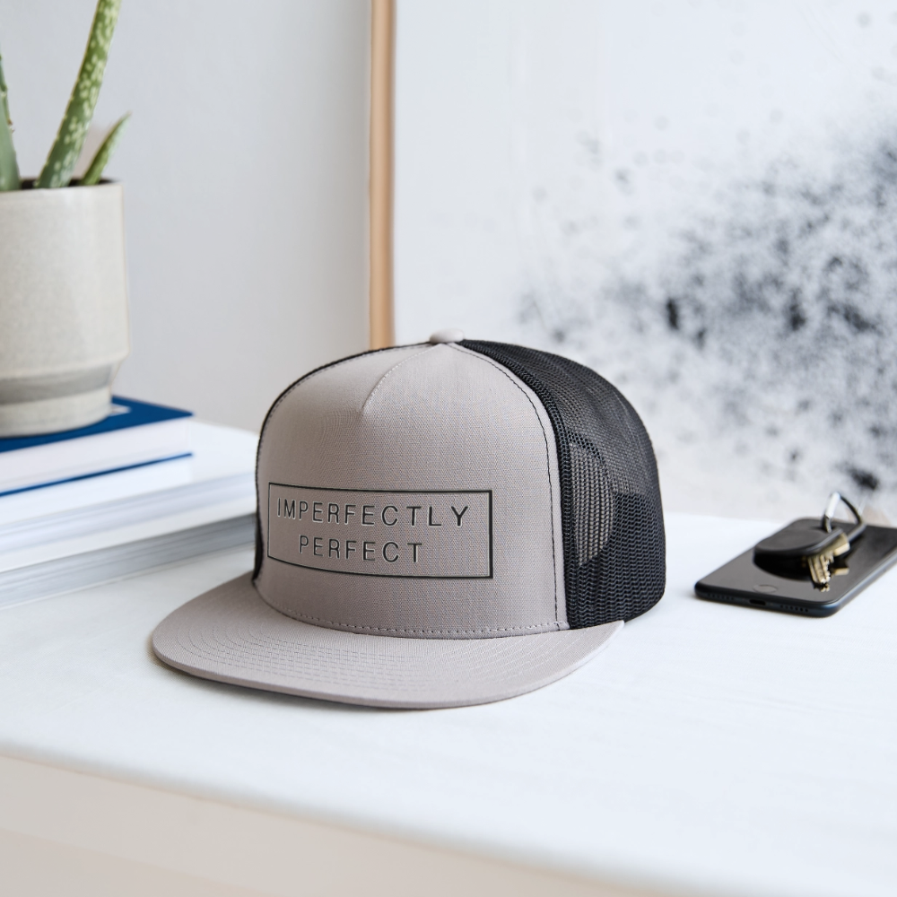 Imperfectly Trucker Hat - gray/black