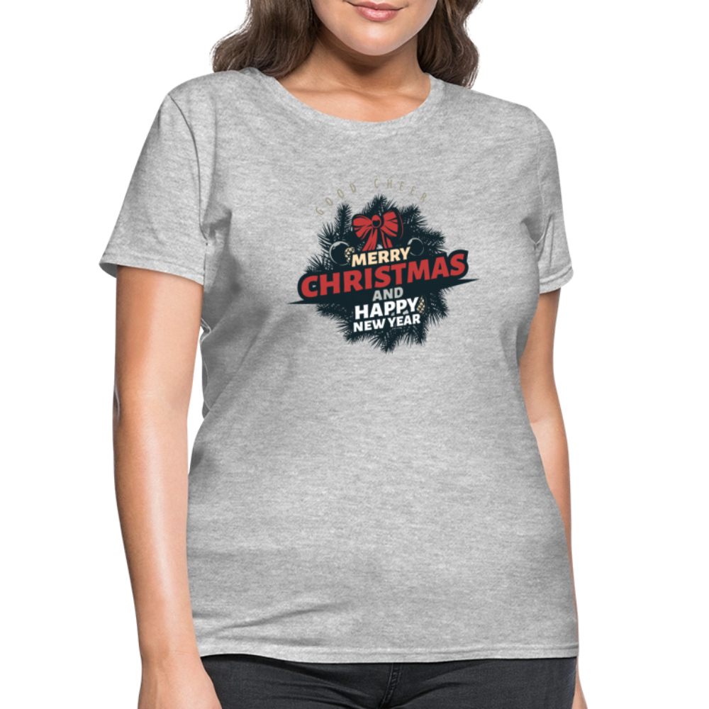 Merry Christmas & HNY Women's T-Shirt - heather gray