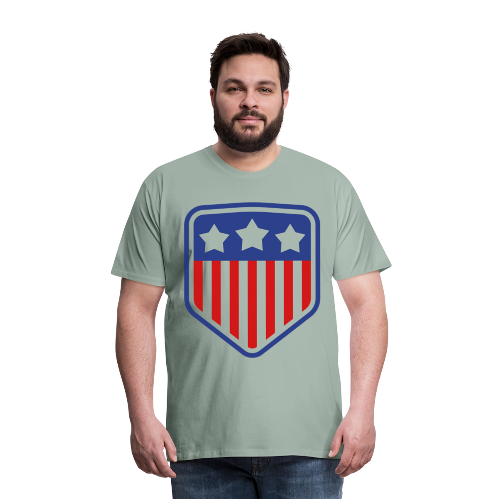 Men's Premium Patriot Tee - steel green