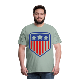Men's Premium Patriot Tee - steel green