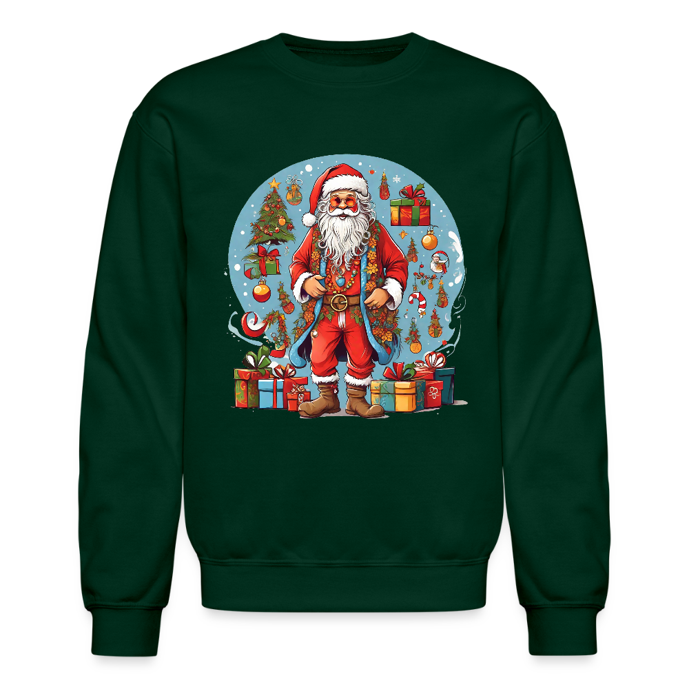Hippie Santa Sweatshirt - forest green