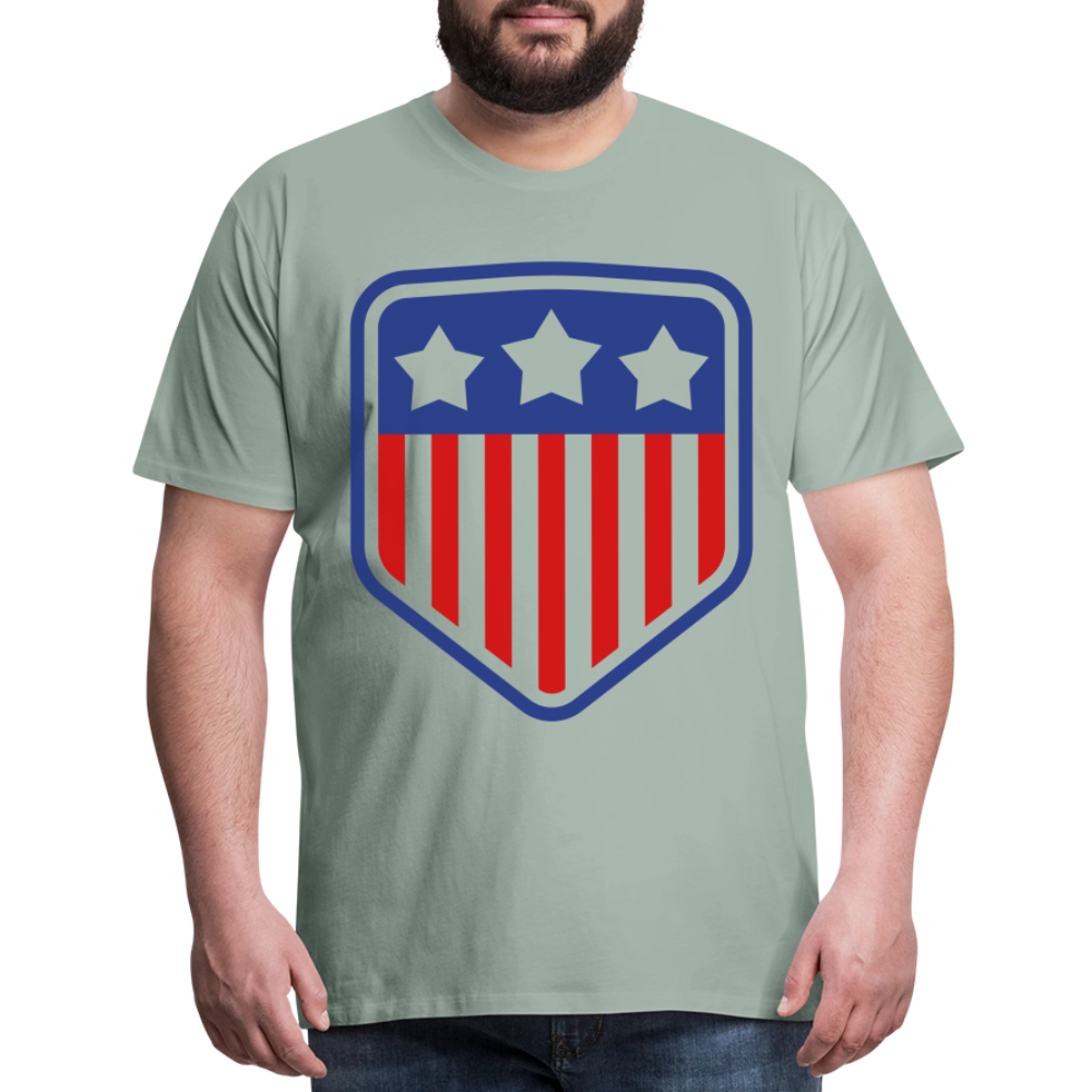 Men's Premium Patriot Tee - steel green