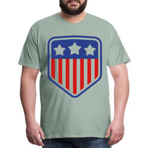 Men's Premium Patriot Tee - steel green