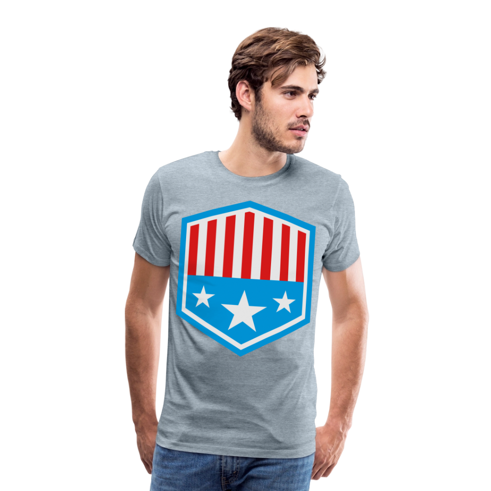 Men's Patriot Tee - heather ice blue