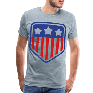 Men's Premium Patriot Tee - heather ice blue