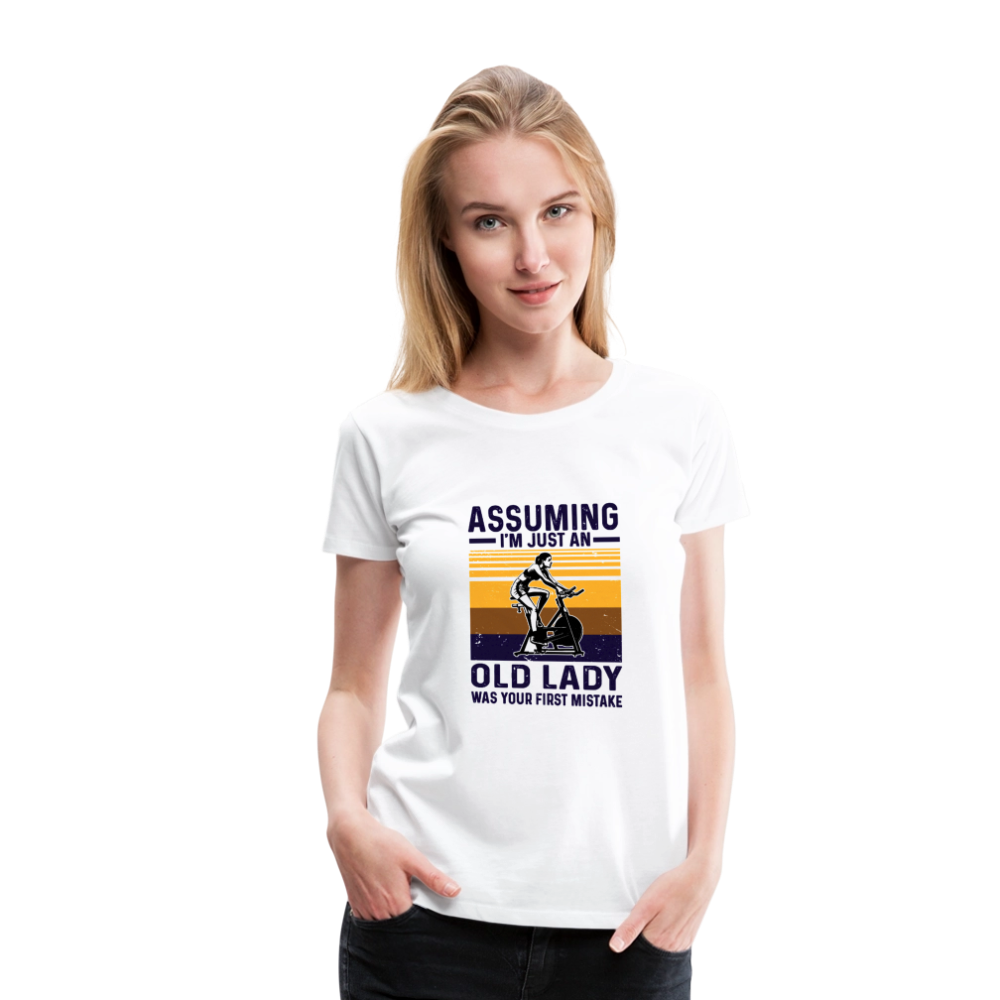 Assuming Women’s Premium T-Shirt - white