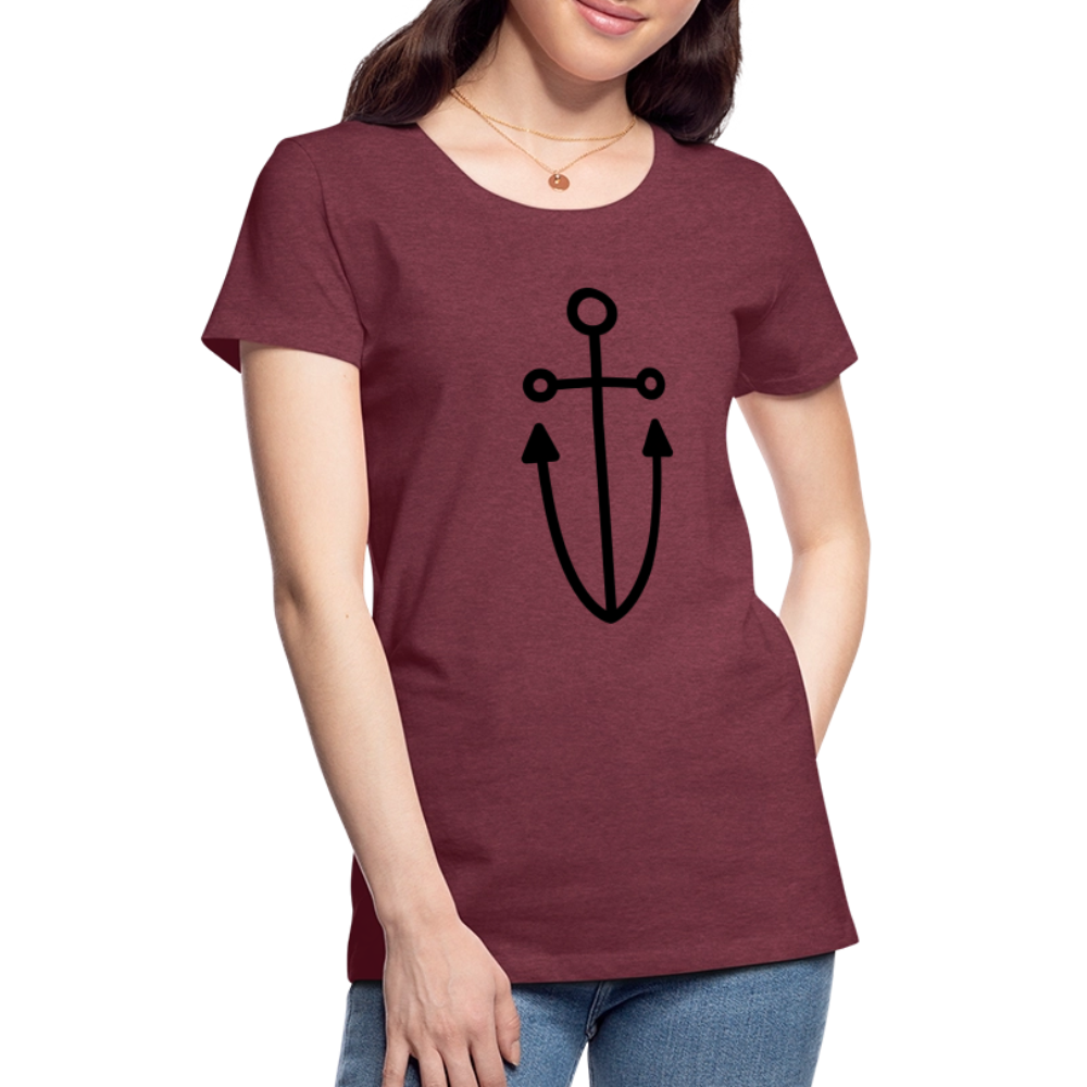 Anchor Women’s Premium T-Shirt - heather burgundy