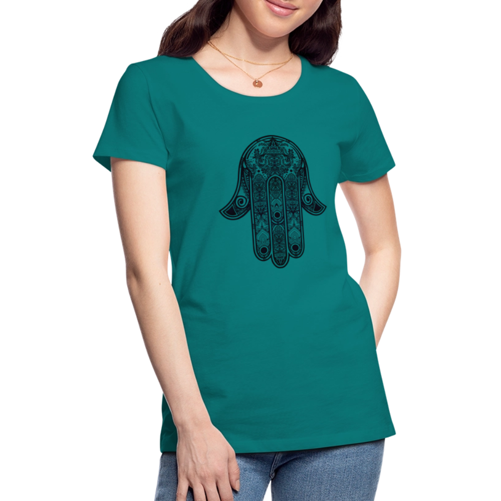 Hand of Fatimah Women’s Premium T-Shirt - teal