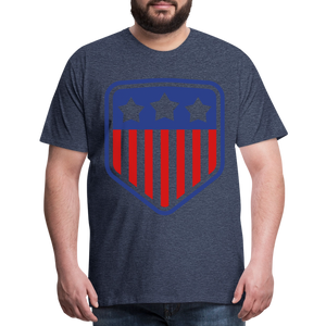 Men's Premium Patriot Tee - heather blue