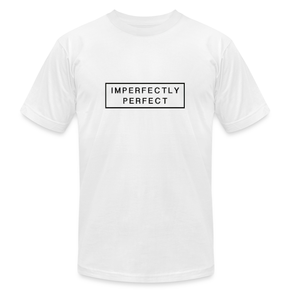 Imperfectly Unisex Jersey T-Shirt by Bella + Canvas - white