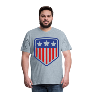 Men's Premium Patriot Tee - heather ice blue
