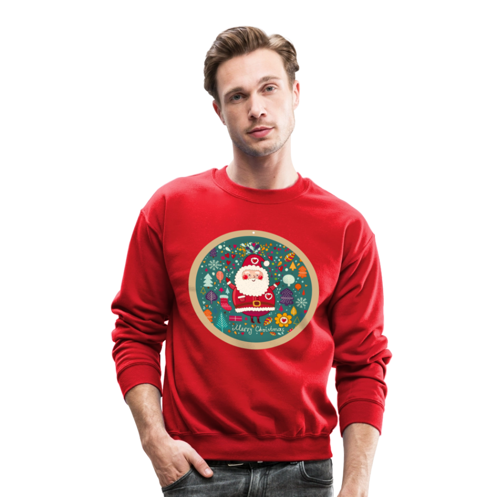 Santa Claus Unisex Crewneck Sweatshirt - red