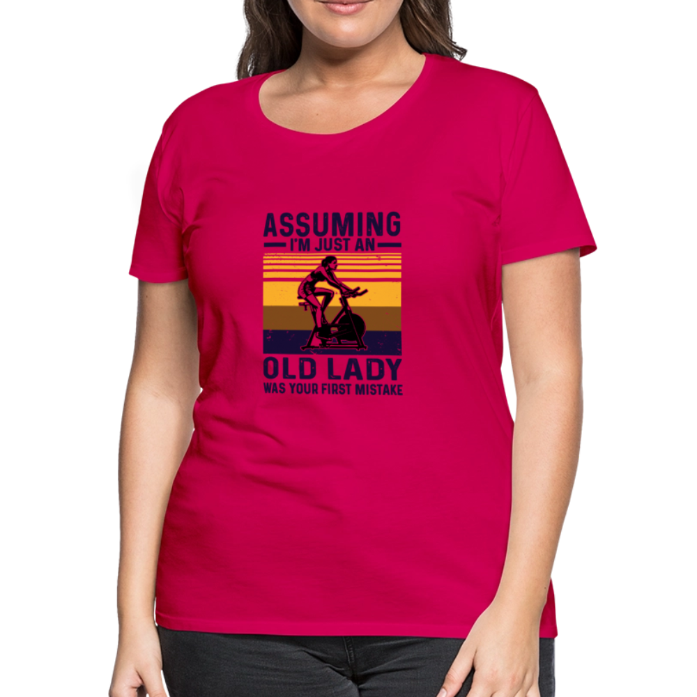 Assuming Women’s Premium T-Shirt - dark pink