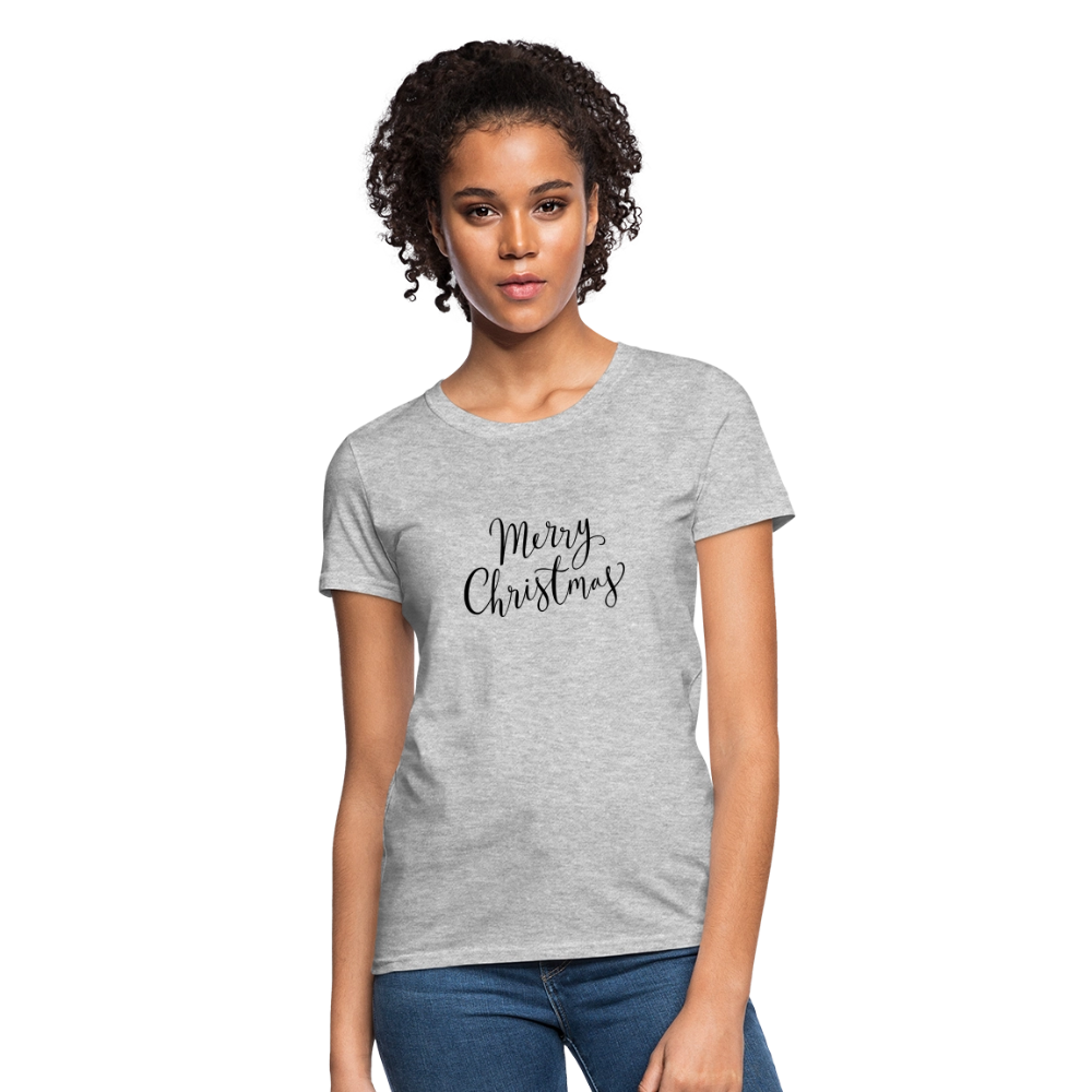 Merry Christmas Women's T-Shirt - heather gray