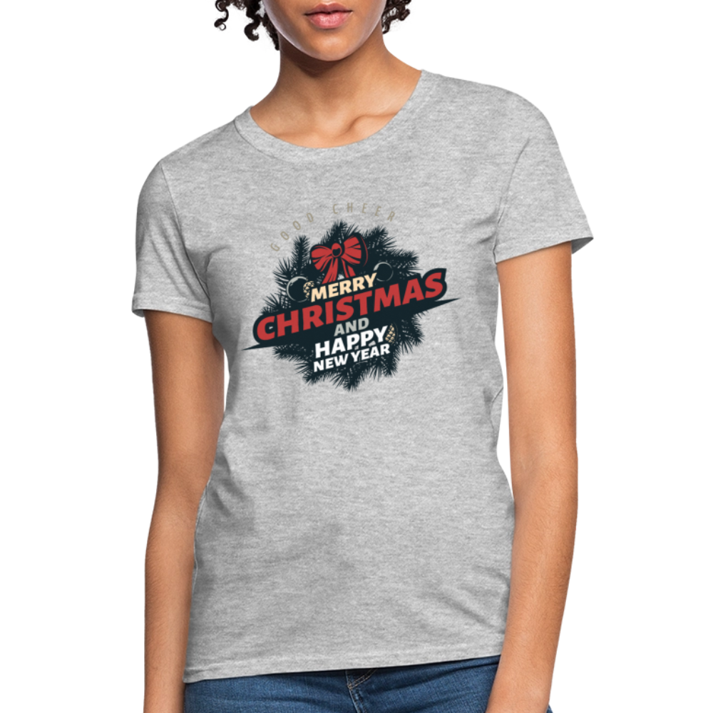 Merry Christmas & HNY Women's T-Shirt - heather gray