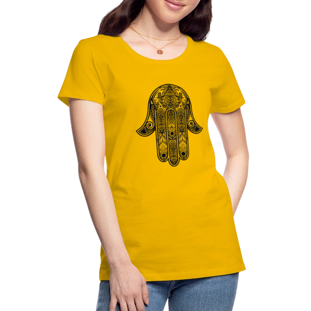 Hand of Fatimah Women’s Premium T-Shirt - sun yellow