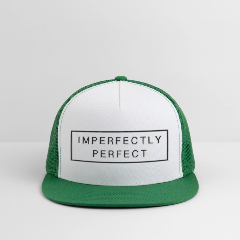 Imperfectly Trucker Hat - white/kelly green