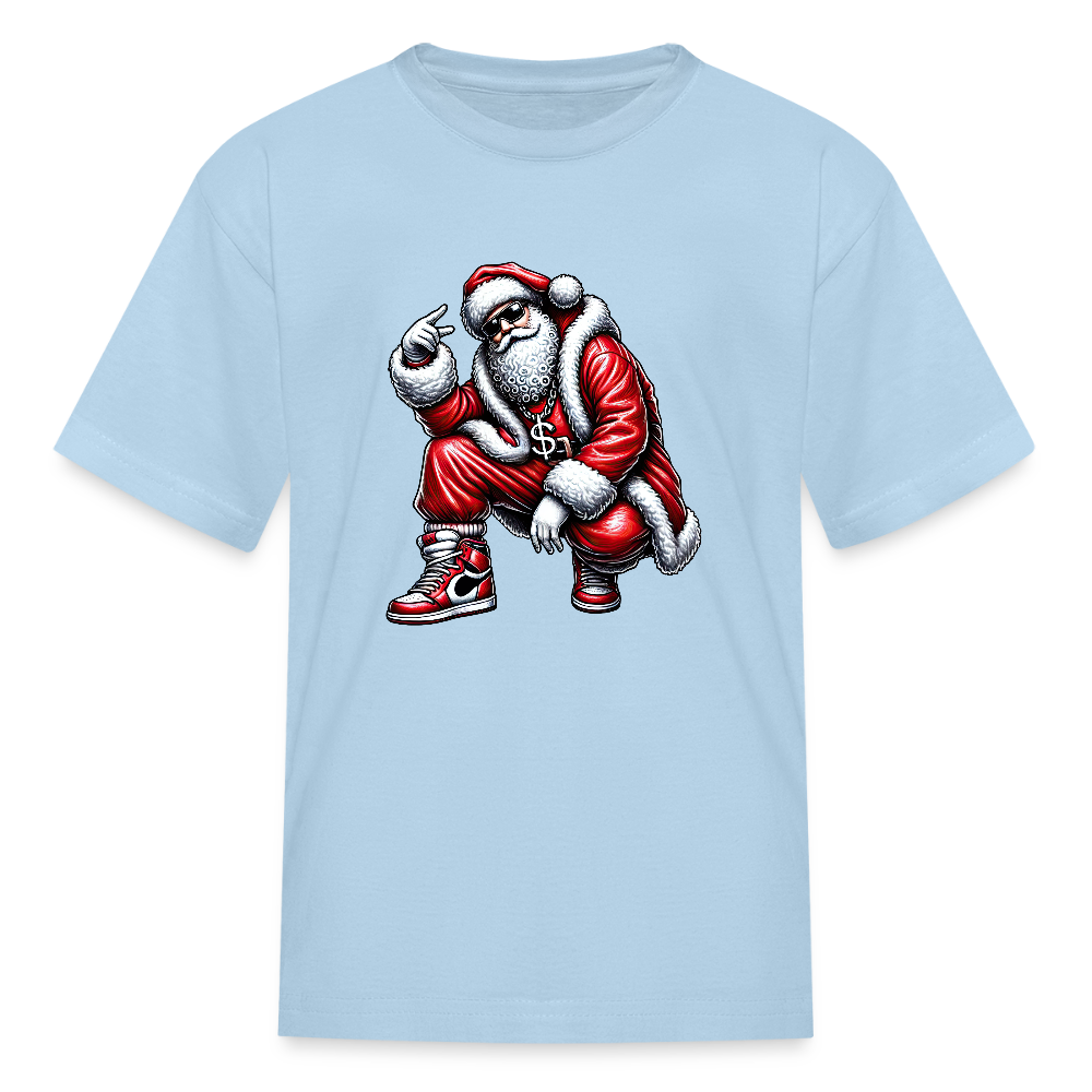 Hip Hop Santa Kids' T-Shirt - powder blue