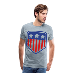 Men's Premium Patriot Tee - heather ice blue