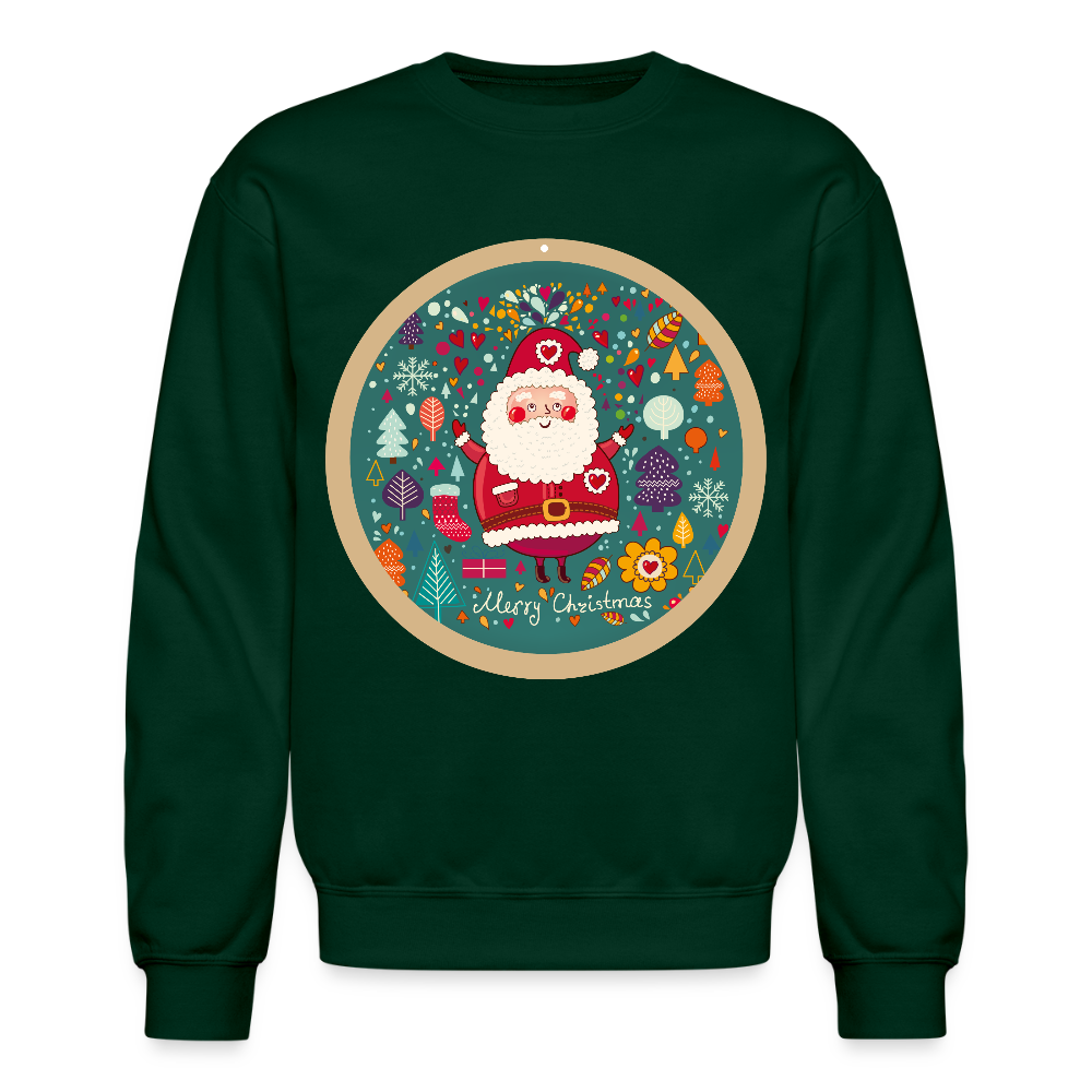 Santa Claus Unisex Crewneck Sweatshirt - forest green