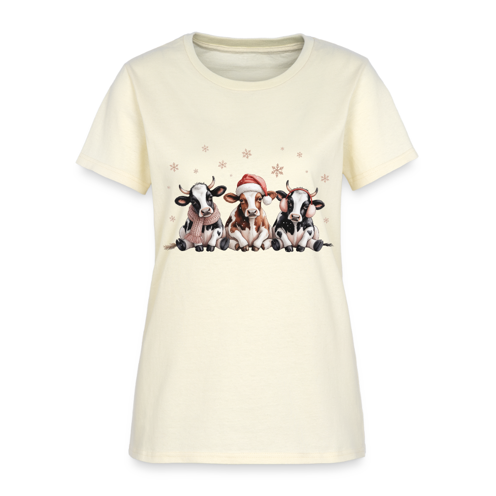 Christmas Cows Women's T-Shirt - off white