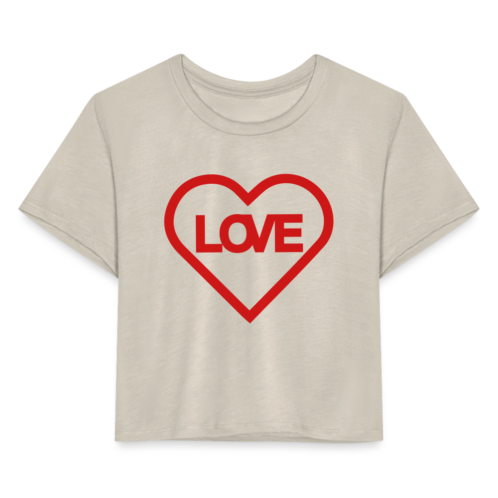 Love Women's Cropped T-Shirt - dust