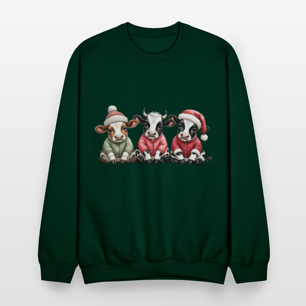 Christmas Calves Crewneck Sweatshirt - forest green