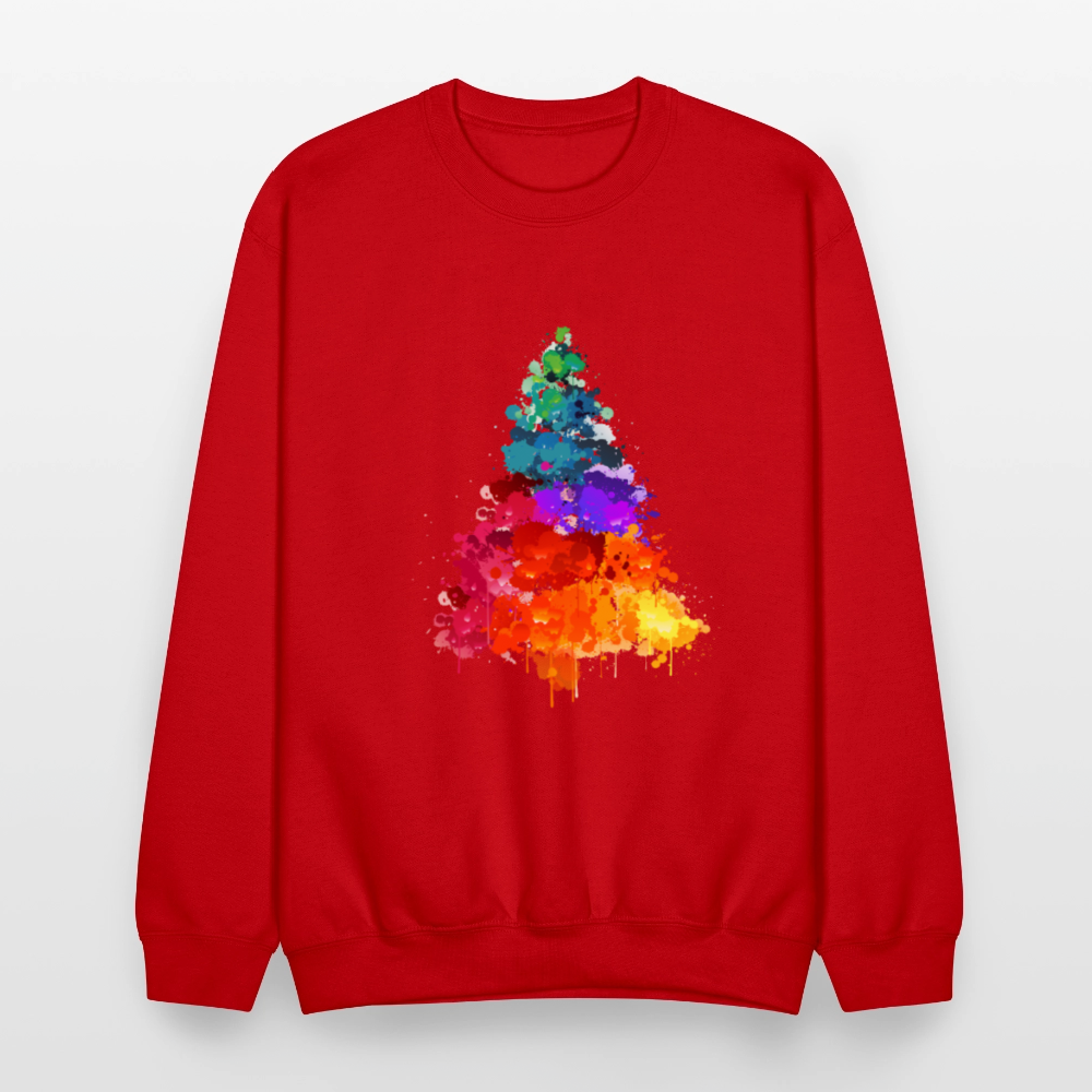 Colorful Tree Crewneck Sweatshirt - red