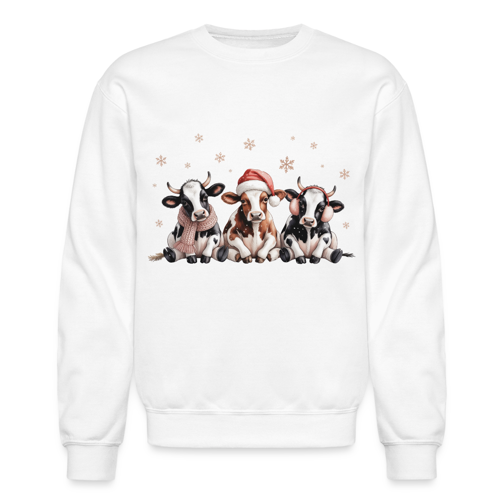 Christmas Cows Sweatshirt - white
