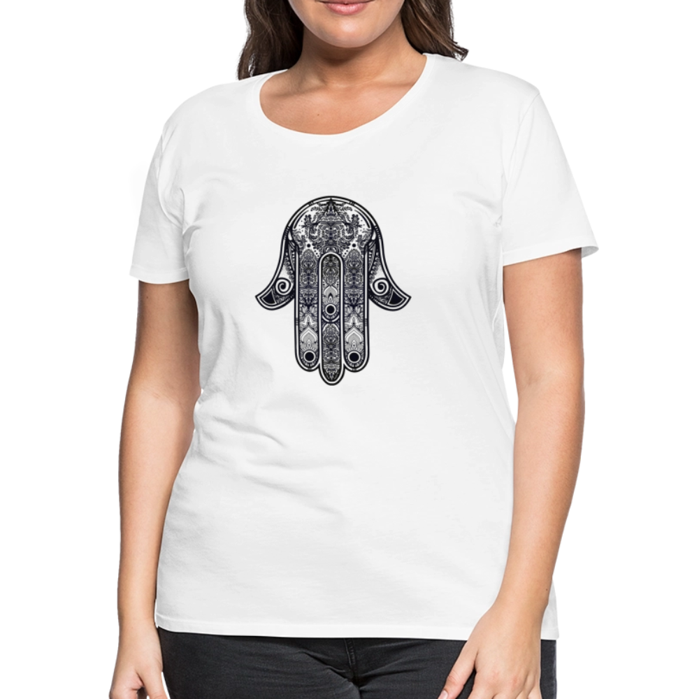 Hand of Fatimah Women’s Premium T-Shirt - white