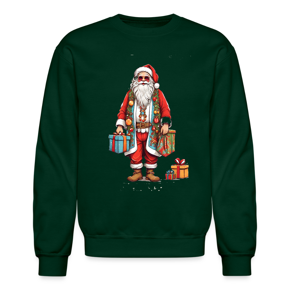 Hippie Santa 2 Sweatshirt - forest green