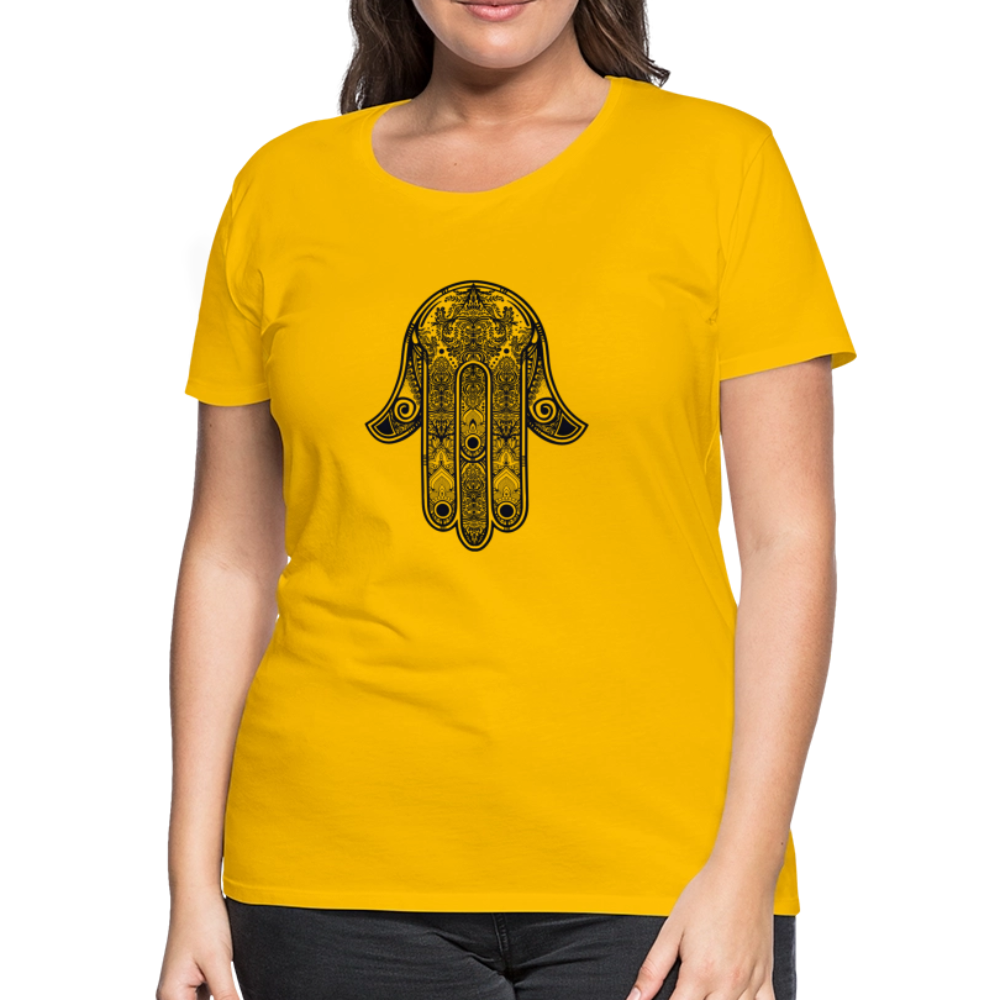 Hand of Fatimah Women’s Premium T-Shirt - sun yellow