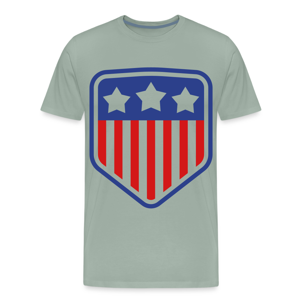 Men's Premium Patriot Tee - steel green