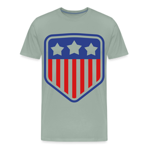 Men's Premium Patriot Tee - steel green