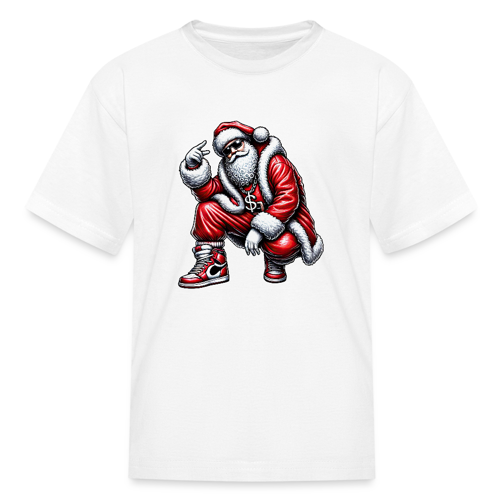 Hip Hop Santa Kids' T-Shirt - white