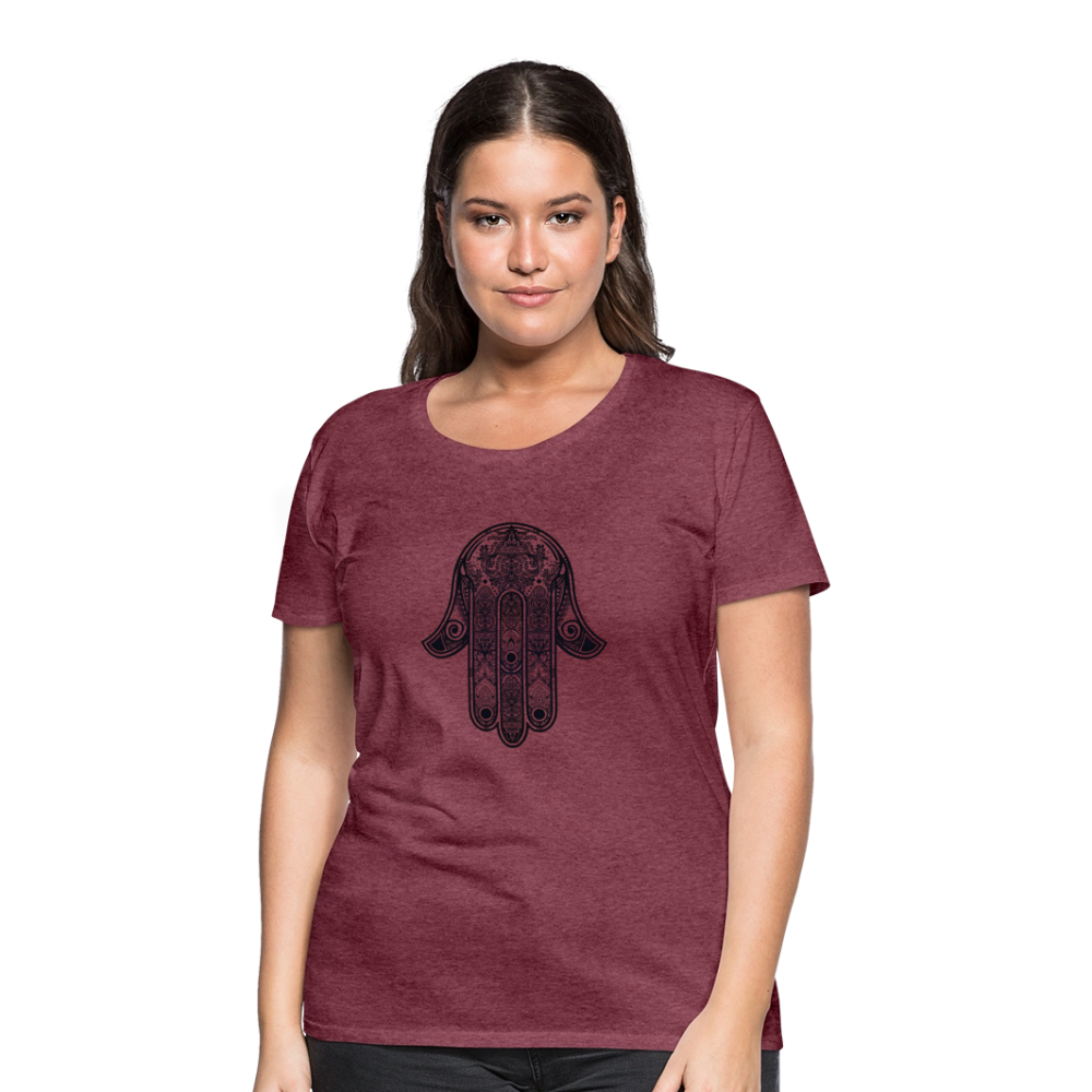 Hand of Fatimah Women’s Premium T-Shirt - heather burgundy