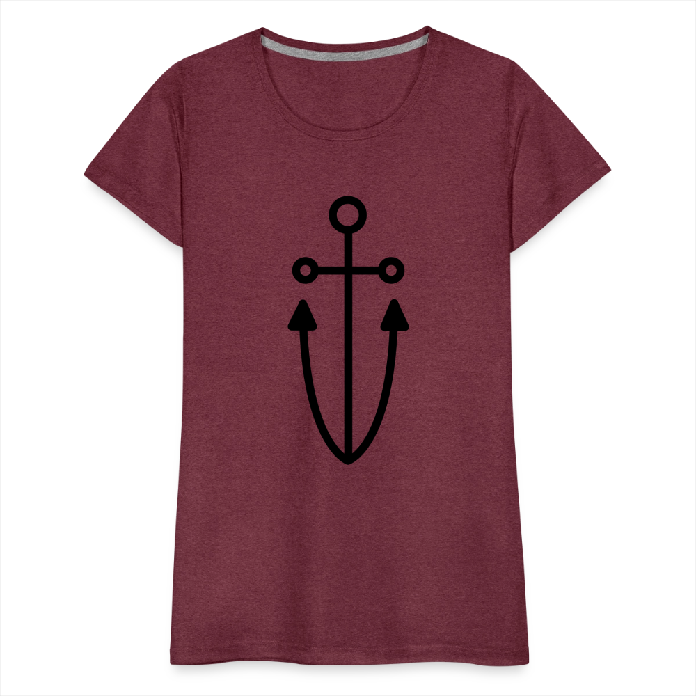 Anchor Women’s Premium T-Shirt - heather burgundy
