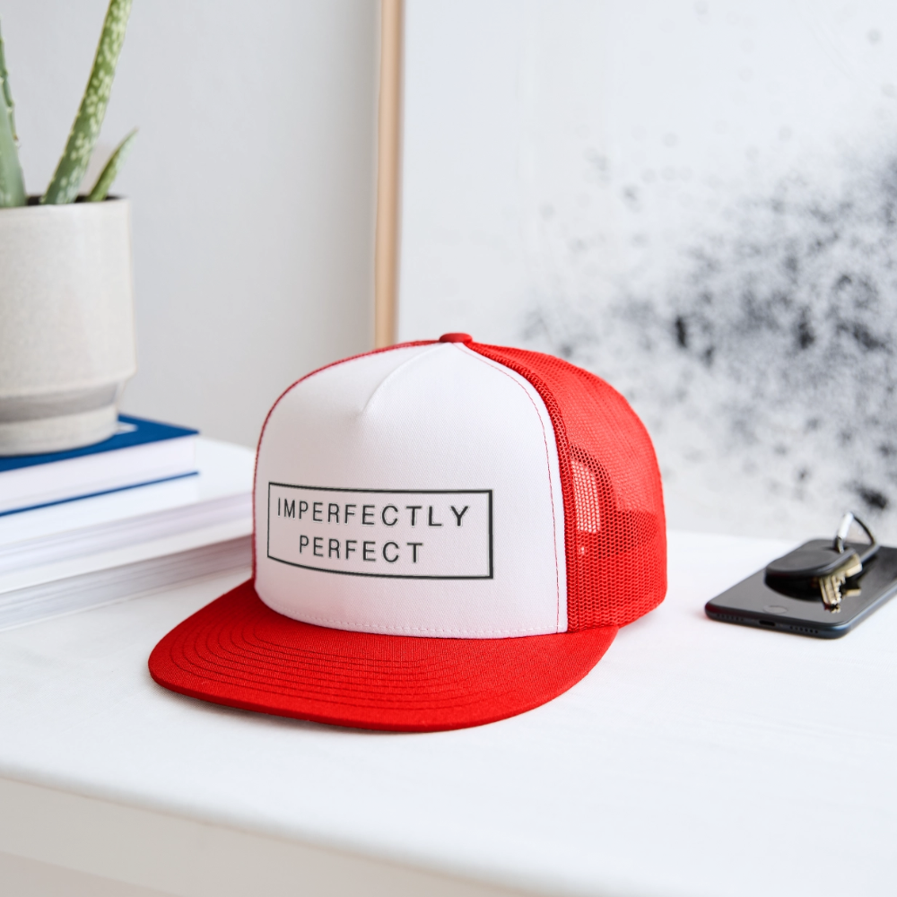 Imperfectly Trucker Hat - white/red