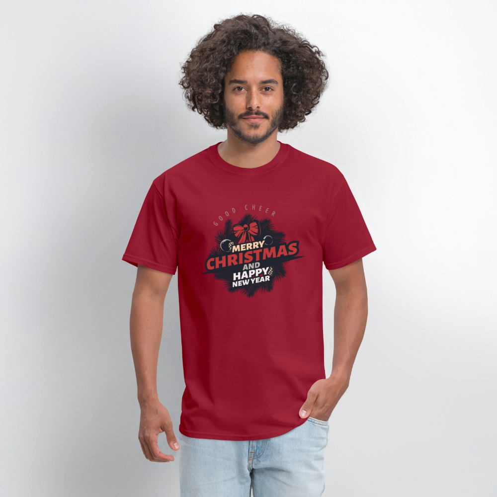 Merry Christmas Men's T-Shirt - dark red